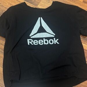 Reebok Black Tee with Silver Logo